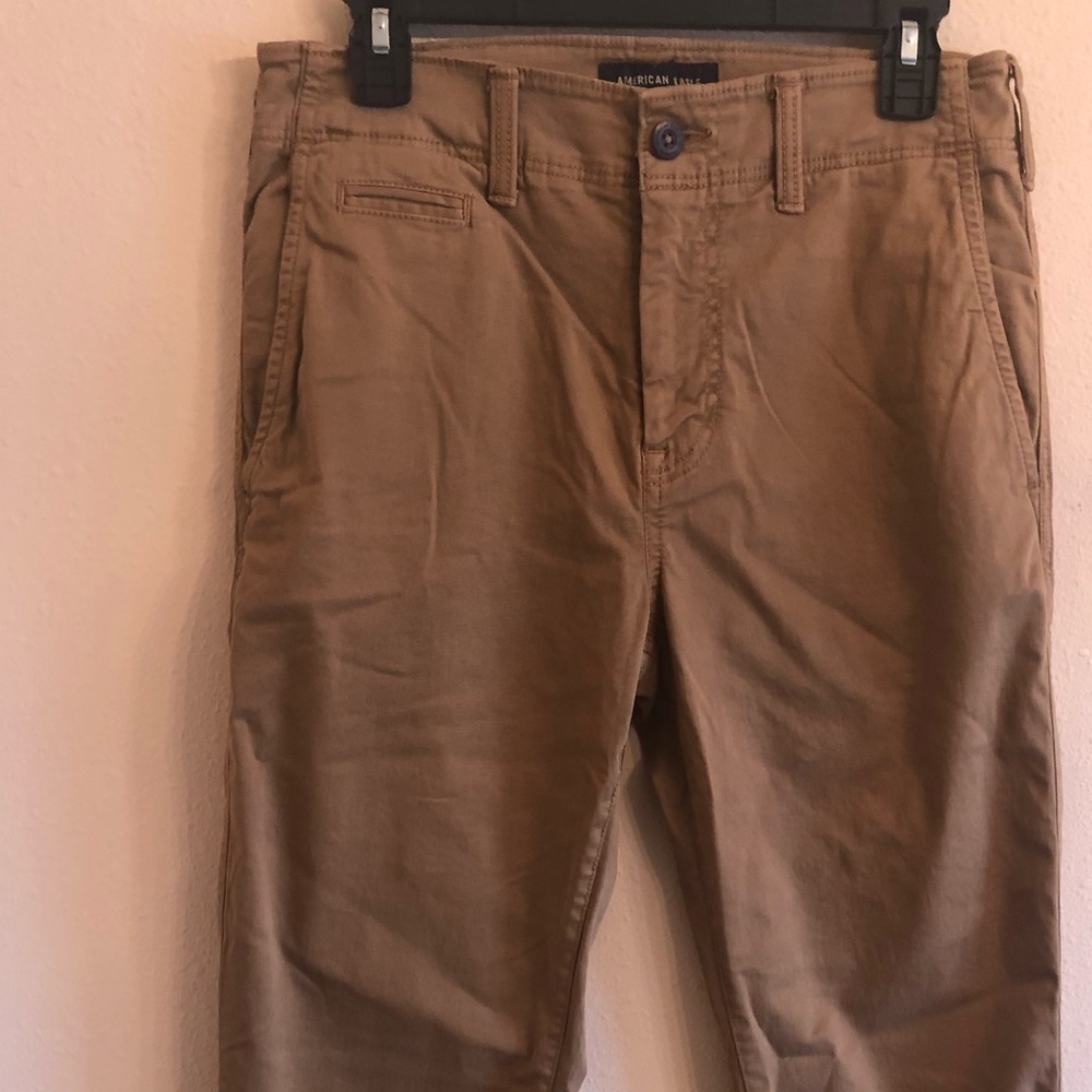 American Eagle; men’s slacks